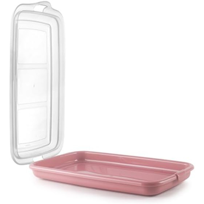 Набір із 4 кришок для ковбас та делікатесів, 4 кришки розміром 24,8 x 14,4 x 3,3 см кожна, пластик без бісфенолу А, багаторазові, жовтий червоний зелений синій, різні кольори