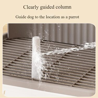 Туалет для собак Factorys, Туалет для собак, Туалет для собак, Туалет для цуценят, Міцний, Міцна станція для сечовипускання, Багатофункціональний туалет для собак, Кімнатний туалет для собак, (Сірий, 537x31 см) 537x31 см Сірий