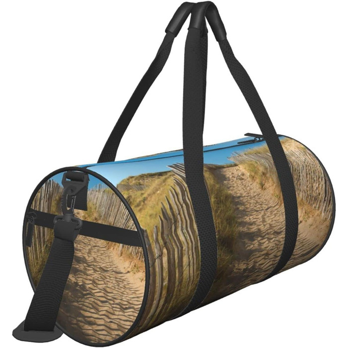 Спортивна сумка, дорожня сумка, пляжний принт, з принтом, сумка на нічліг, чорна, універсальний розмір, сумка для подорожей