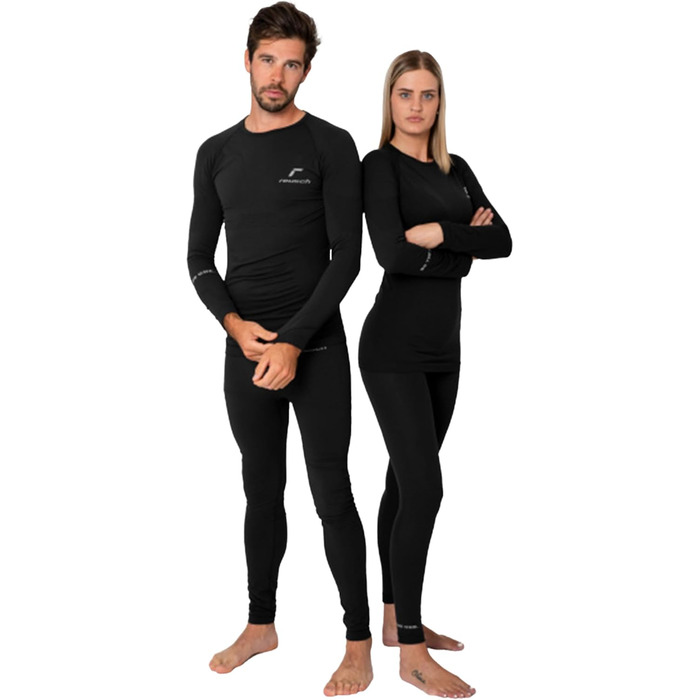 Комплект білизни Reusch WARM унісекс, функціональний комплект білизни для чоловіків та жінок, для дорослих, теплий, дихаючий, теплоізоляційний та вологорегулюючий, для всіх видів спорту, M 7700, чорний