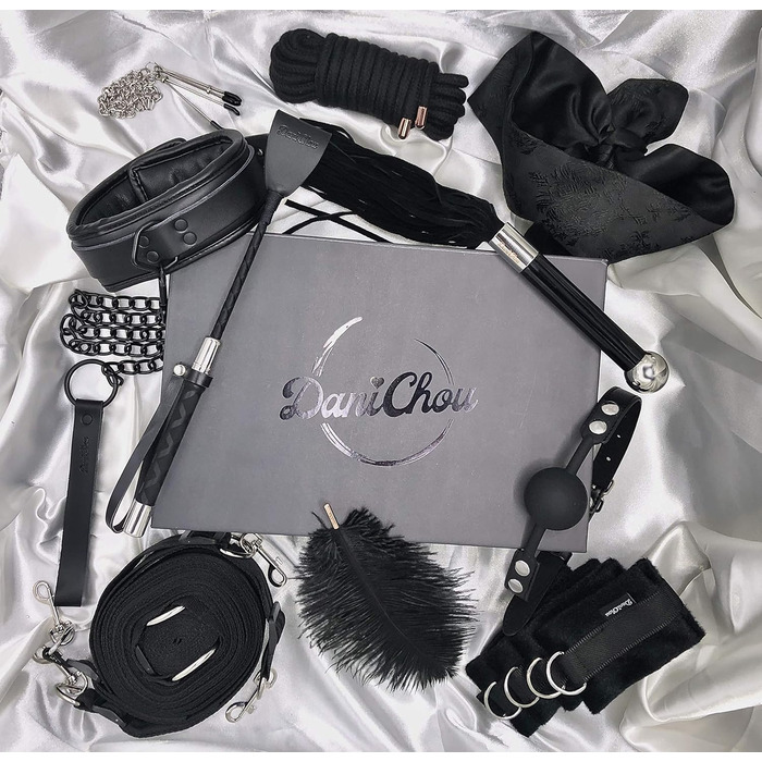 Обидва секс-іграшки SM, секс-іграшки та набір для звязування, мотузка, з кайданами та звязуванням, затискачі для сосків, BDSM батіг, кляп, сексуальні обмеження для ліжка із завязаними очима секс-набір, набір секс-іграшок для пари, 10 шт.