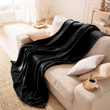 М&39яка ковдра з полярного флісу Чорна 150x200