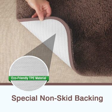 Килимки для ванної з високим ворсом 70X120 см, що миються в машині, килимок для ванної з водопоглинаючою, м'якою мікрофіброю для в