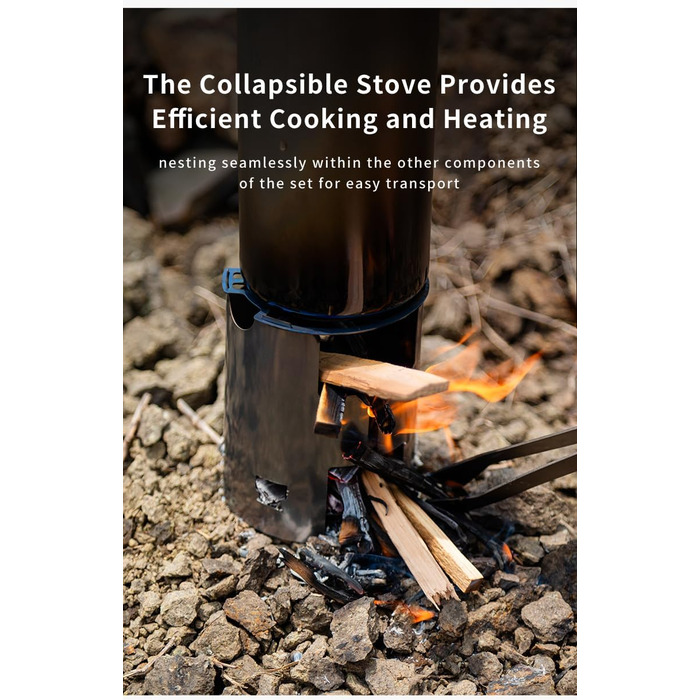 Набір для гніздування Keith Titanium Ti3070 - надлегка титанова пляшка, чашка та дров&39яна піч без пластику з полотняною сумкою для перенесення - міцний, портативний та екологічно чистий для кемпінгу, походів та