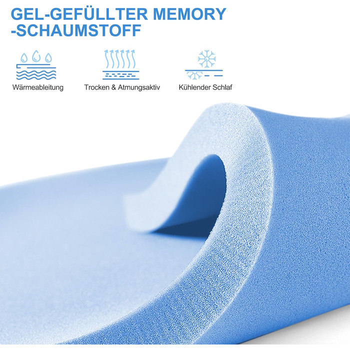 Зонний матрац з холодної піни Висота 18 см, 90 x 200 см Рівні жорсткості 3 та 4 (H3 та H4) Ергономічний матрац Дихаючий матрац, що згортається, зі знімним тканинним чохлом, 90 x 200 см, висота 18 см, H3 та H4, 7-