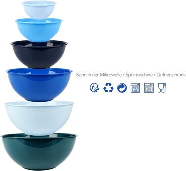 Набір мисок для змішування BoxedHome з кришками, миски для змішування, упаковка з 12 мисок для змішування, пластикова салатниця Не