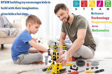 Будівельна іграшка іграшка для дітей від 5 6 7 8 9 років, 100 шт. DIY STEM будівельні блоки навчальна іграшка набір, креативна навчальна будівельна іграшка для хлопчиків і дівчаток подарунок 100 шт.