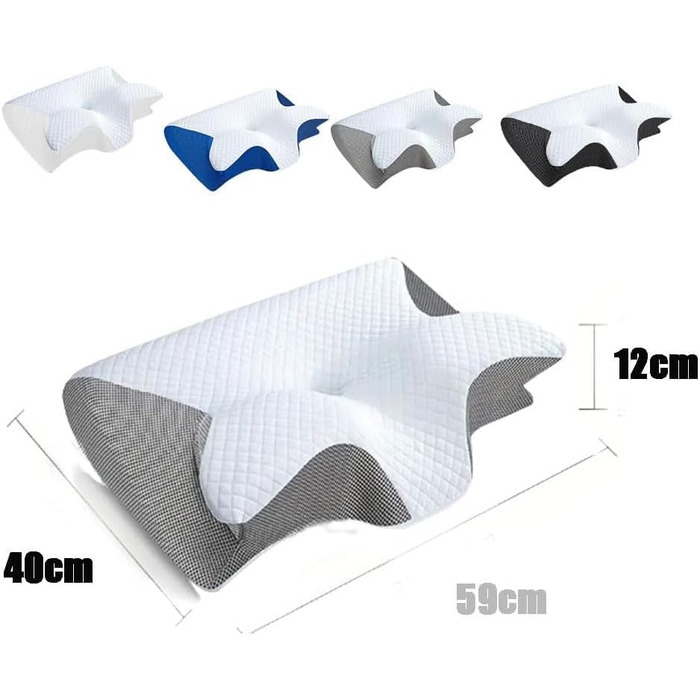 Подушка Dreamsleepz, оригінальна ергономічна подушка для шиї та голови з піни з ефектом пам&39яті для сну на боці, спині та животі, для кращого сну (чорна, ) Чорна