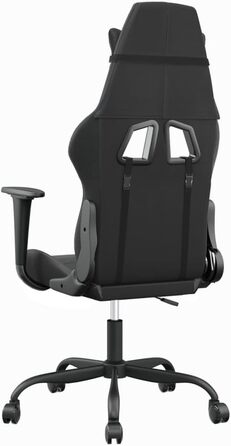 Ігрове крісло, чорно-сіра штучна шкіра, офісне крісло, ігрове крісло, обертове крісло, письмове крісло - 3143645