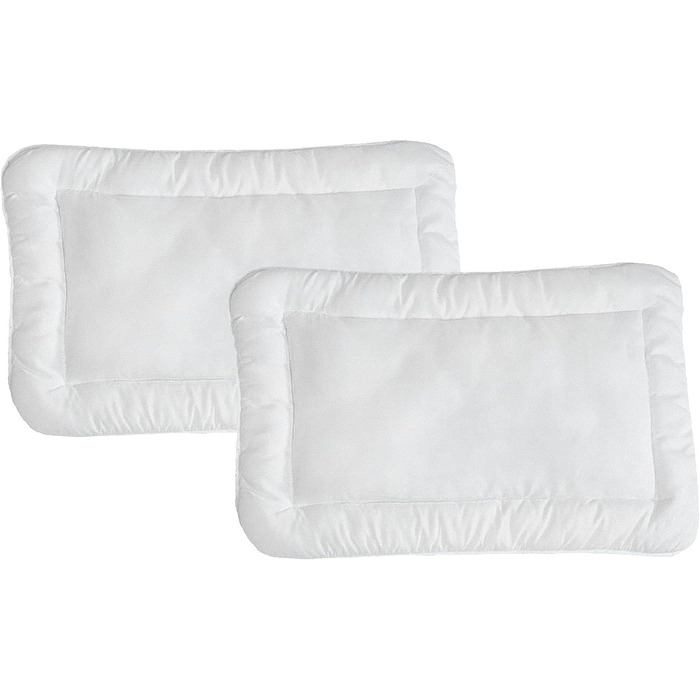 Дитяча подушка 2 шт. дитяча подушка плоска подушка 40x60 см сертифікована за стандартом Oeko-Tex Standard 100