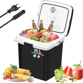 Для охолодження і збереження тепла, Кемпінговий холодильник для автомобіля і розетки з USB, Термобокс, Cool Box Small для вантажів