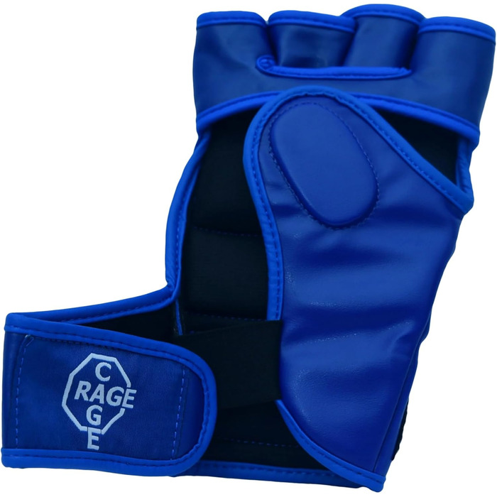 Рукавички для спарингу MMA CageRage з натуральної шкіри, розмір XL, сині
