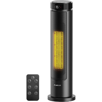 Енергозберігаючий вентилятор-обігрівач, керамічний вентилятор-обігрівач PTC потужністю 2000 Вт, тиха робота 36 дБ, термостат, коливання 70, таймер 12 годин, захист від перегріву та перекидання, електричний обігрівач для використання в приміщенні, 60 см, ч