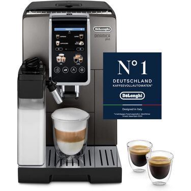 Кавомашина De'Longhi Dinamica Plus автоматична, 24 напої, Titanium