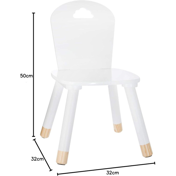 Дитячий стільчик Atmosphera Kids з м&39якої деревини, білий