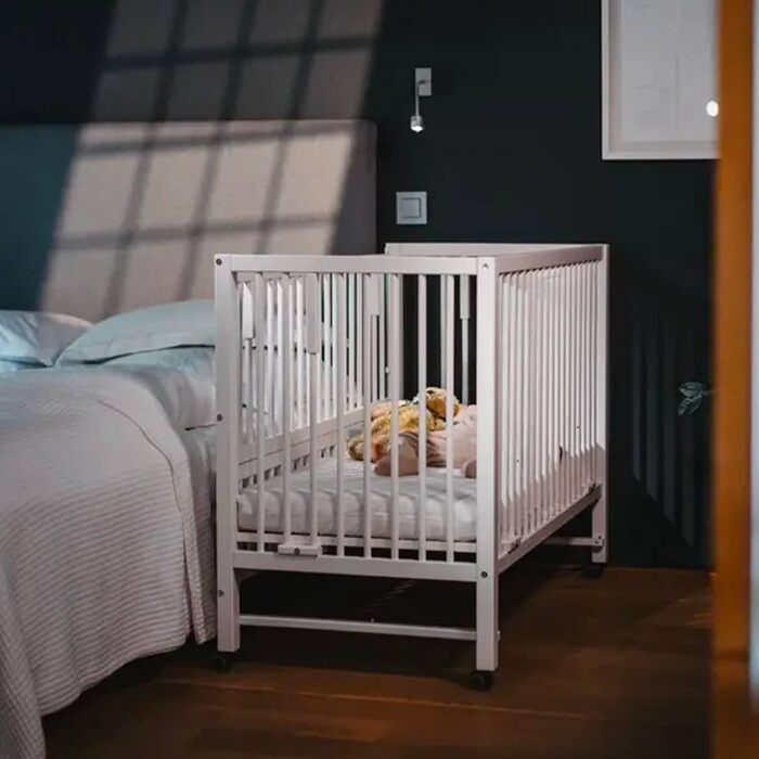 Дитяче ліжко/приліжко tiSsi XXL HAJO, бук, білий, 120x60 см