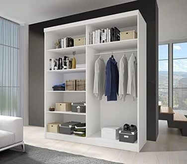 Шафа з дзеркалом - Шафа з розсувними дверима - Шафа для спальні - 61 x 160 x 195 см - Шафа для спальні, гардеробної, вітальні - Дуб Артісан, Дуб Сонома Дуб Артісан/Дуб Сонома