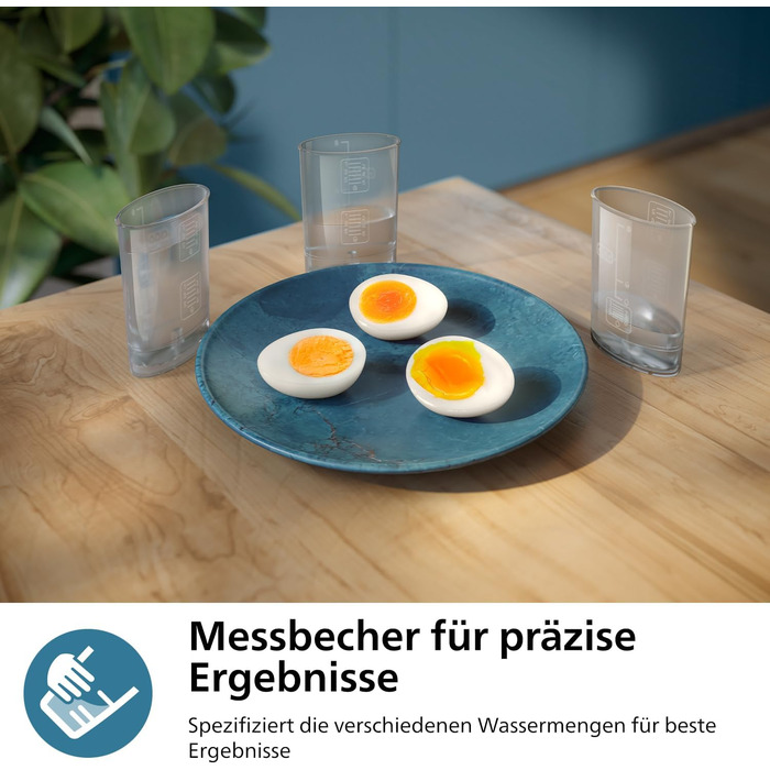 Яйцеварка Philips серії 3000, сімейна, до 6 яєць (м'які, середні, тверді, некруто), легко миється, аксесуари чаша для пашот і прок