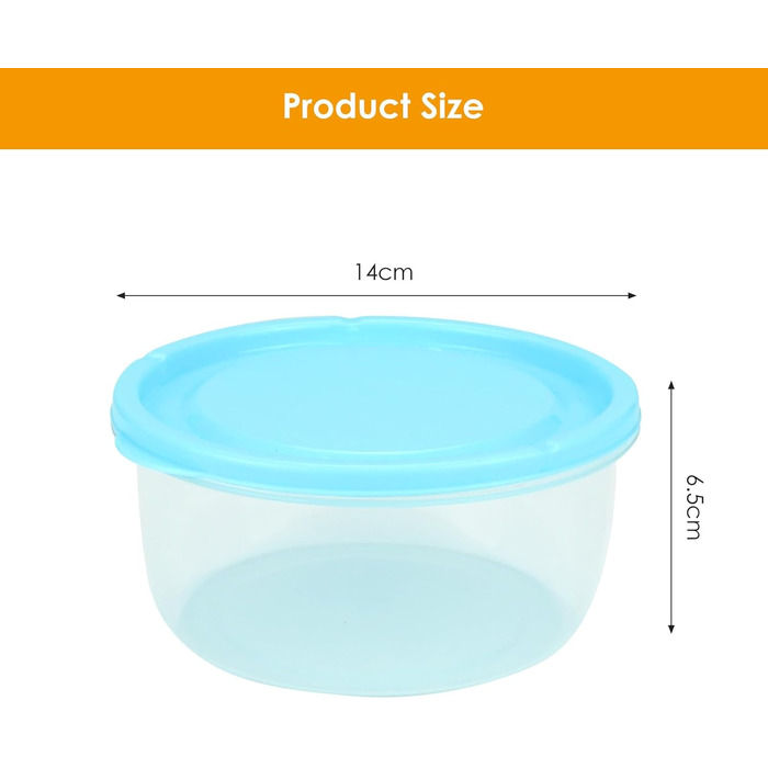 Елементна коробка для тіста для піци з кришкою, коробка для тіста для піци з харчового пластику, коробка для розстойки піци, контейнер для тіста для піци для домашнього використання, контейнер для інгредієнтів для кухні, ресторану чи дому (різнокольоровий