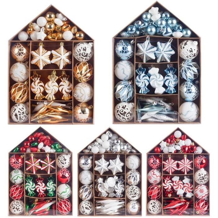 Набір різдвяних кульок із 73 предметів Micpointik