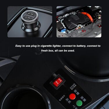 Двошаровий автомобільний чайник Haofy, 1200 мл, швидке нагрівання, безпечний для пиття, дорожня кружка з кришкою для ізоляції окро