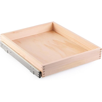 Висувні шухляди для шаф, 58,9 см Ш х 53,3 см Д, м'яке закриття, висувні, дерев'яні, органайзер для зберігання, для кухні, вимагає