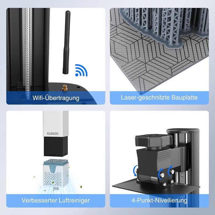 Принтер, полімерний 3D-принтер із монохромним РК-дисплеєм 9K, підключенням до Wi-Fi, простим вирівнюванням, плівкою ACF Release Li