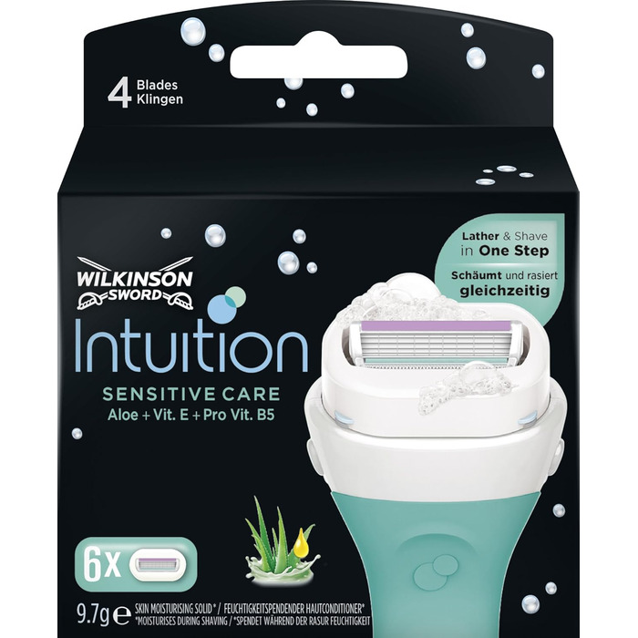 Леза бритви Wilkinson Sword Intuition Sensitive Care для жінок, 6 шт.