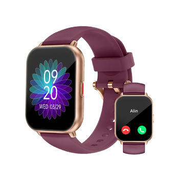 Розумний годинник RUIMEN з функцією телефону, розумний годинник для жінок та чоловіків, фітнес-годинник із сенсорним HD-екраном та моніторингом SpO2, монітором серцевого ритму, монітором сну, крокоміром, режимами кількох тренувань для Android та iOS, фіол