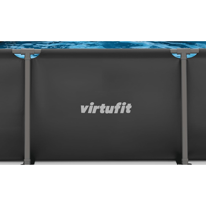 Прямокутний басейн VirtuFit Frame - Frame Pool - Frame Pool - 300 x 210 см - Включає фільтруючий насос і картридж - Швидке встановлення