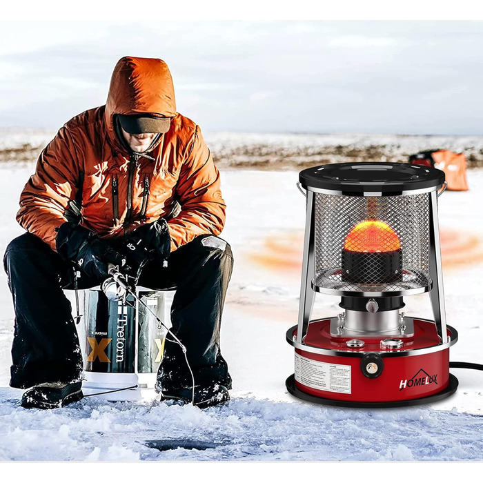 Портативний нафтовий обігрівач HOMELUX для використання в приміщенні, 4,5 л та 8900 BTU/год (DMY-229)