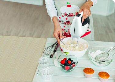 Ручний міксер Tefal HT4601 Prep'Mix, пластик, сталь, 500 Вт, білий/графіт