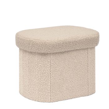 Лавка для зберігання Bonlife, Складана скриня для зберігання, Пуф для ніг, Love, для спальні, вітальні, коридору, Бежевий, 41 x 31 x 31 см (Бежевий 41Г x 31Ш x 31В см)