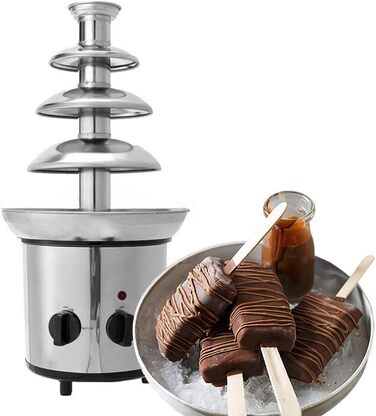Шоколадний фонтан Tidyard, Шоколадний фонтан, 4-х рівнева електрична машина для плавлення, Шоколадний фонтан для кондитерських виробів на Різдво, Вечірка