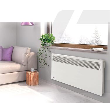 Електричний радіатор, електричний обігрівач, настінний конвектор, світлодіодний дисплей з WiFi та хмарним сервісом, 3000 Вт, 3000 Вт з WiFi