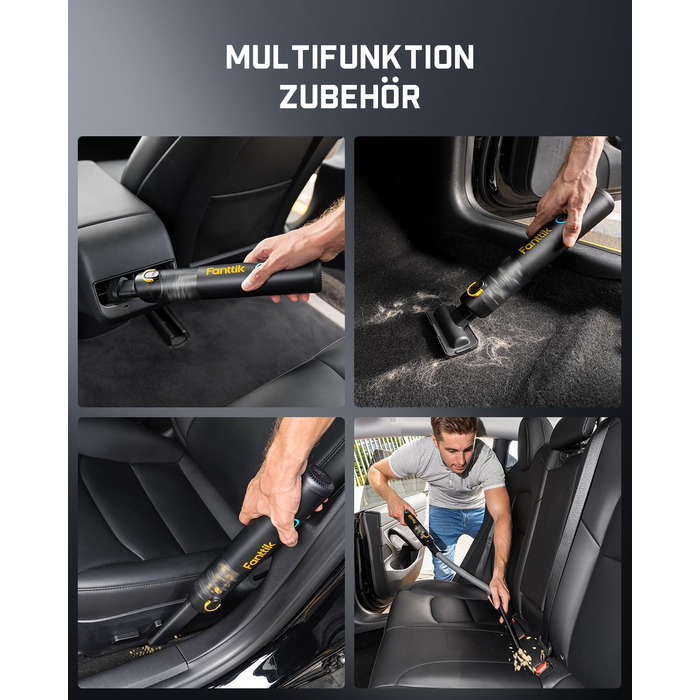 Акумуляторний автомобільний пилосос Fanttik Slim V8 Mate з високою потужністю, 12000 Па/30 Вт, портативний пилосос RobustClean з г
