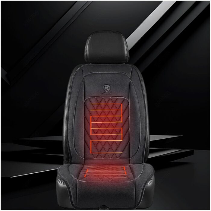 Чохли для сидінь NURII з підігрівом 12 В, інтелектуальне керування, регульована температура Підігрів сидінь Uto 12 В Універсальні комфортні чохли для сидінь Uto для вантажівки, -1Pckung 1Pckung (H, 2 упаковки)