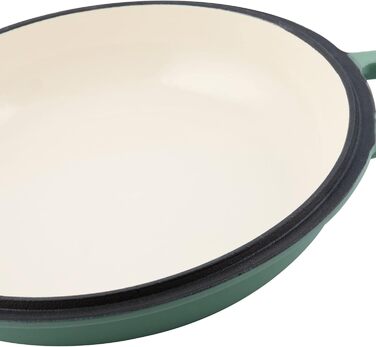 Чавунна емальована каструля Mahlzeit 6,9 л м'ятна, кругла чавунна каструля з кришкою та 2 ручками традиційна чавунна каструля, ема