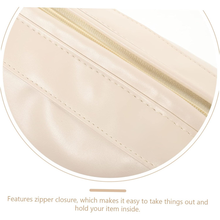 Портативна косметична сумка Шкіряна сумка на блискавці для подорожей туалетна сумка для жінок макіяж сумка органайзер з відділення