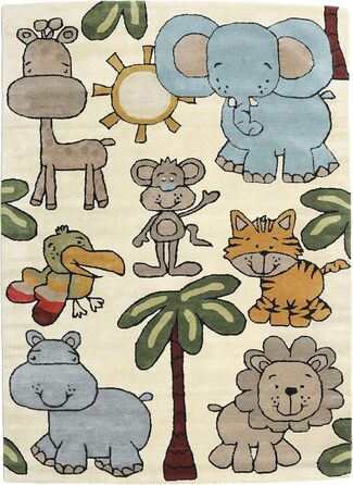 Килимок ручної роботи Savann, Килимок для дитячої кімнати, 170 x 240 см, Дитячий килимок для дітей, Ігровий килимок для немовлят,