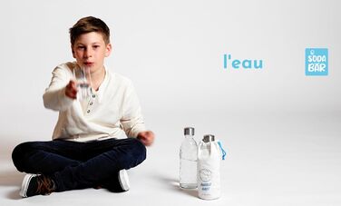 Скляна пляшка (подвійна упаковка) для виробників газованої води (SodaStream*, Aarke* та багато інших) у ретро-дизайні 0,7 л з TWIN SECURE від SodaBr