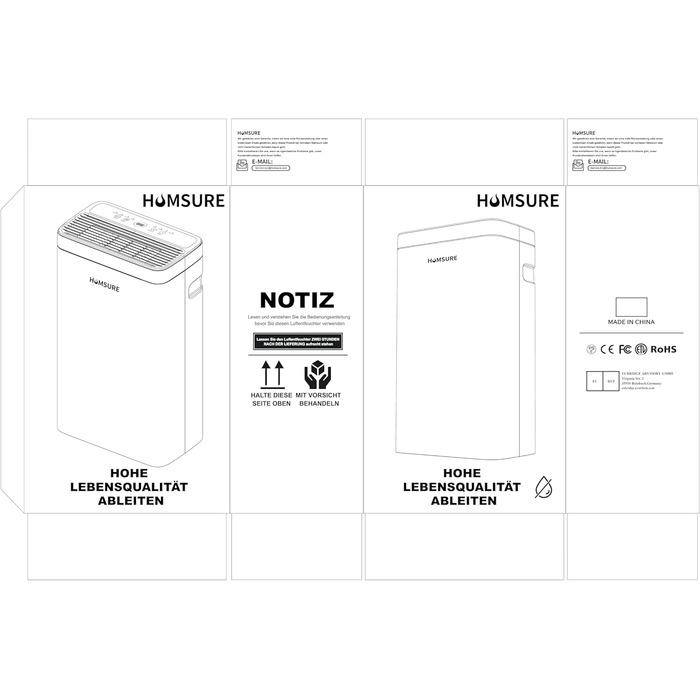 Осушувач повітря 16 л, Електричний осушувач повітря на 100 м (40 м), Осушувач повітря в підвалі, Таймер, Автоматичне розморожуванн