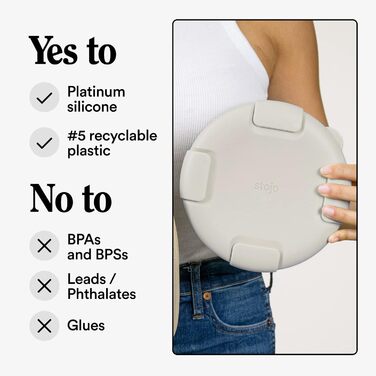 Складана миска STOJO вівсянка, 1020 мл багаторазова силіконова миска для гарячої та холодної їжі ідеально підходить для подорожей, прийому їжі, обідів, кемпінгу та походів безпечна для мікрохвильової печі та вівсянки