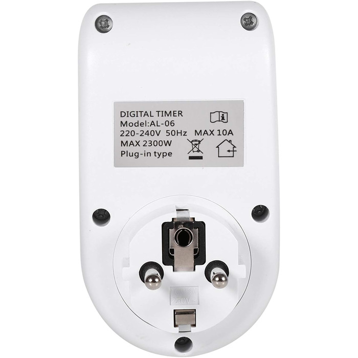 Енергозберігаюча розетка, великий РК-дисплей, таймер розетки з прихованими кнопками для водонагрівачів, кондиціонерів