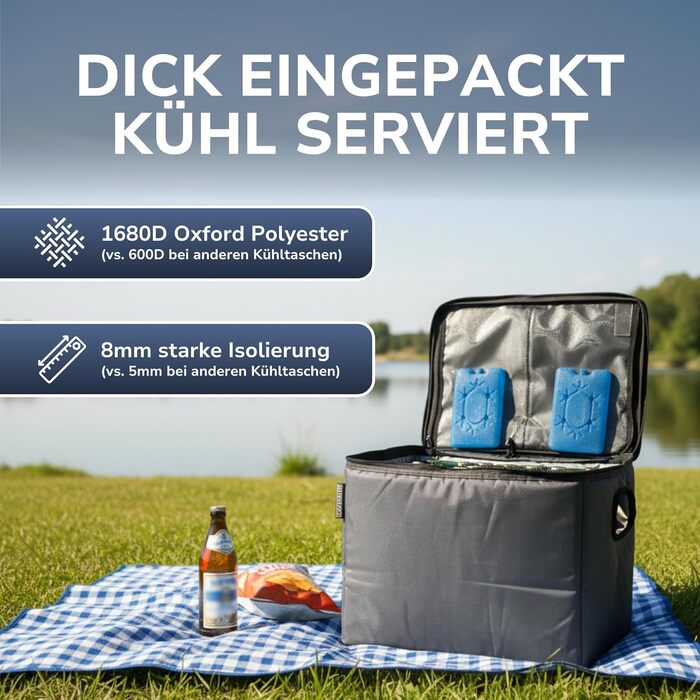 Сумка-холодильник для пивних ящиків - Складана, ізольована термосумка для пива - Легка та міцна - Ідеально підходить для барбекю, вечірок, фестивалів та кемпінгу