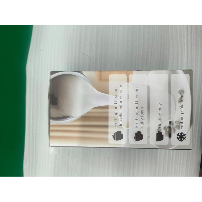 Електричний спінювач молока, HAPPHOOH 4-в-1, швидкий спінювач гарячого та холодного молока, з 2 віночками, контейнер для молока з