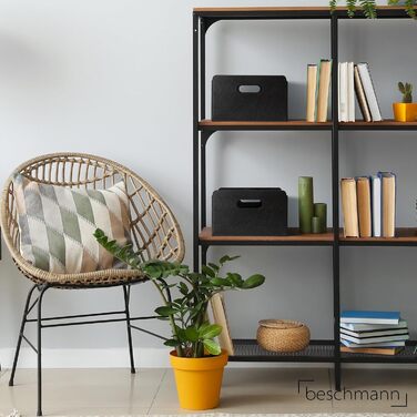 Органайзер для кошика з фетру для зберігання, складна коробка для зберігання, коробка для зберігання з фетру, коробка для зберігання з фетру, кошик для полиці гардеробу, кошик для зберігання з фетру, місце для зберігання в гардеробі (чорний, 3 шт.) 3 шт. 