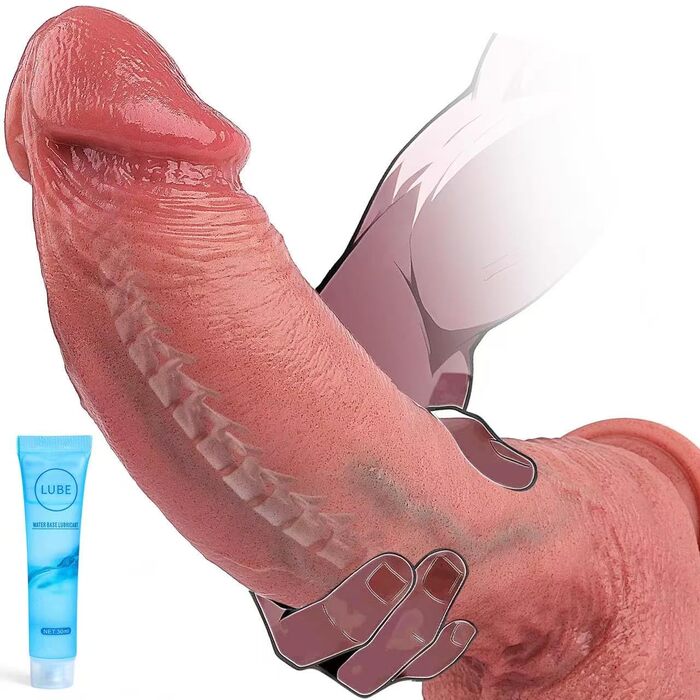 Реалістичний товстий фалоімітатор секс-іграшка, гігантський фалоімітатор, схожий на шкіру, з присоскою для задоволення без використання рук, реалістичний силіконовий штучний пеніс анальний фалоімітатор для жінок, чоловіків та геїв, 23