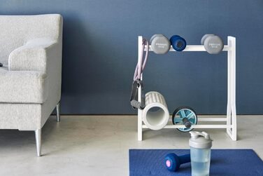 Стійка для гантелей Yamazaki 1963 TOWER, біла, сталь/силікон, 52 x 17 x 54,3 см, біла