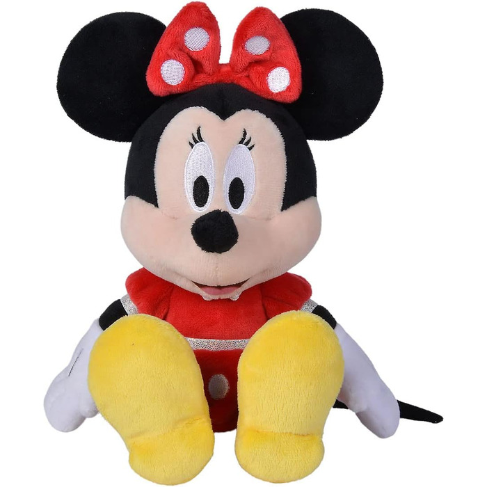 М'яка іграшка Disney Мінні Маус, 25 см, у червоній сукні, для немовлят з перших місяців життя, 6315870226 -
